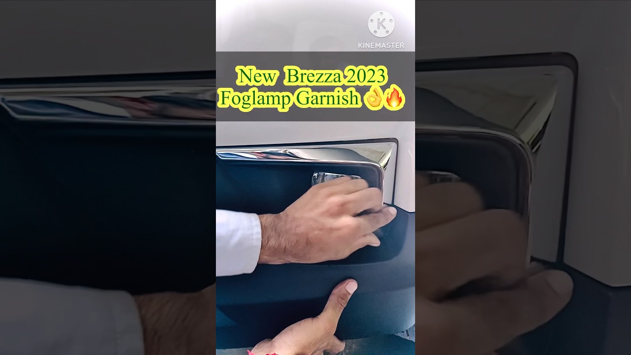 new brezza 2023 fog lamp garnish install #marutisuzuki #trending