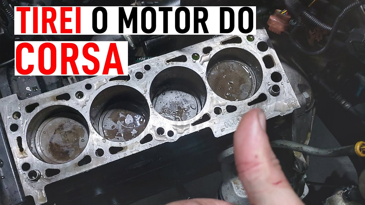 Tirei o motor 1.8 do Corsa - mão na massa