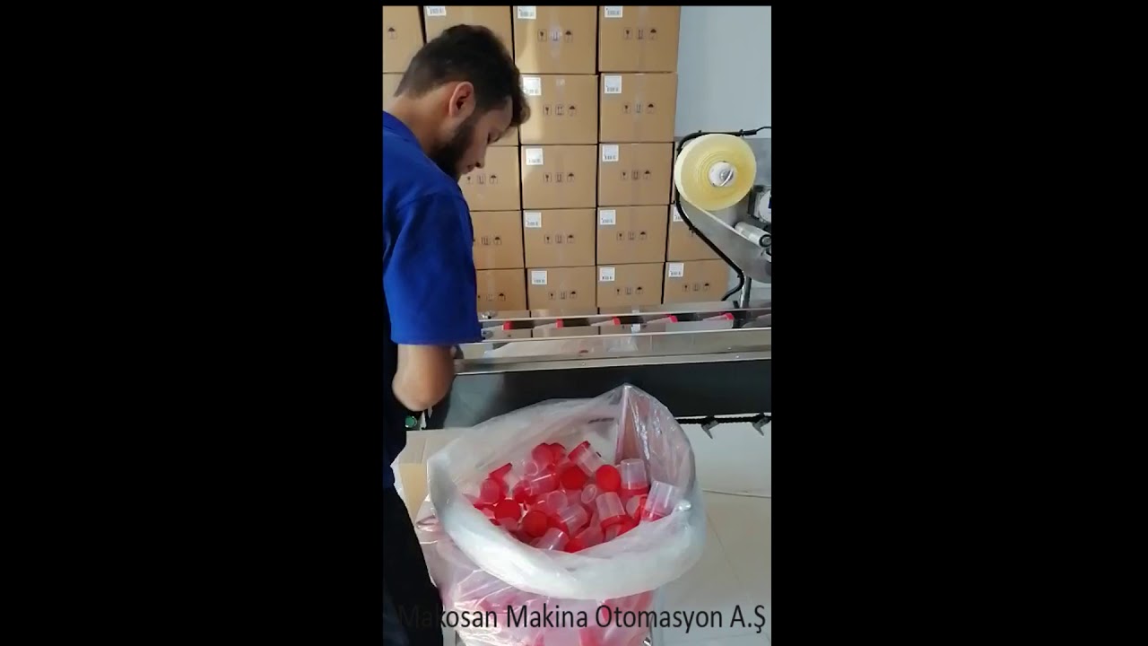 YATAY PAKETLEME MAKİNASI QUATRO-100-V / İdrar Kabı Paketleme Makinası