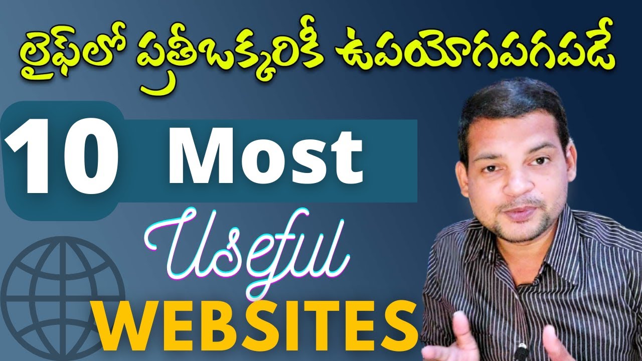 Top 10 Most Useful Websites |Must Know Every Computer Mobile Internet Users in Telugu