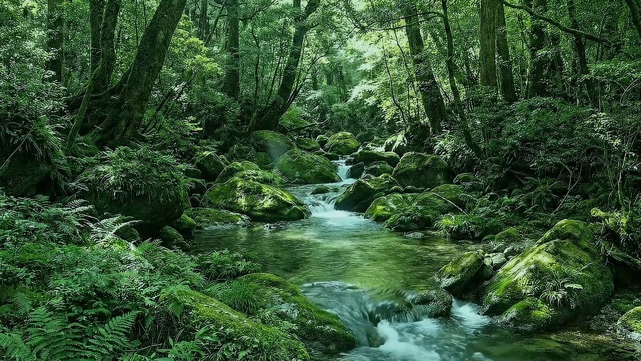 Peacefull Nature Sounds 🌿 Calming Forest, Beautiful Stream Sounds, Bird Chirping Deep Rest, Insomnia