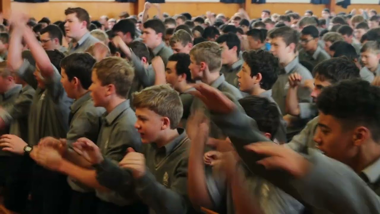 School Haka performed to Mr. Hugh Drake