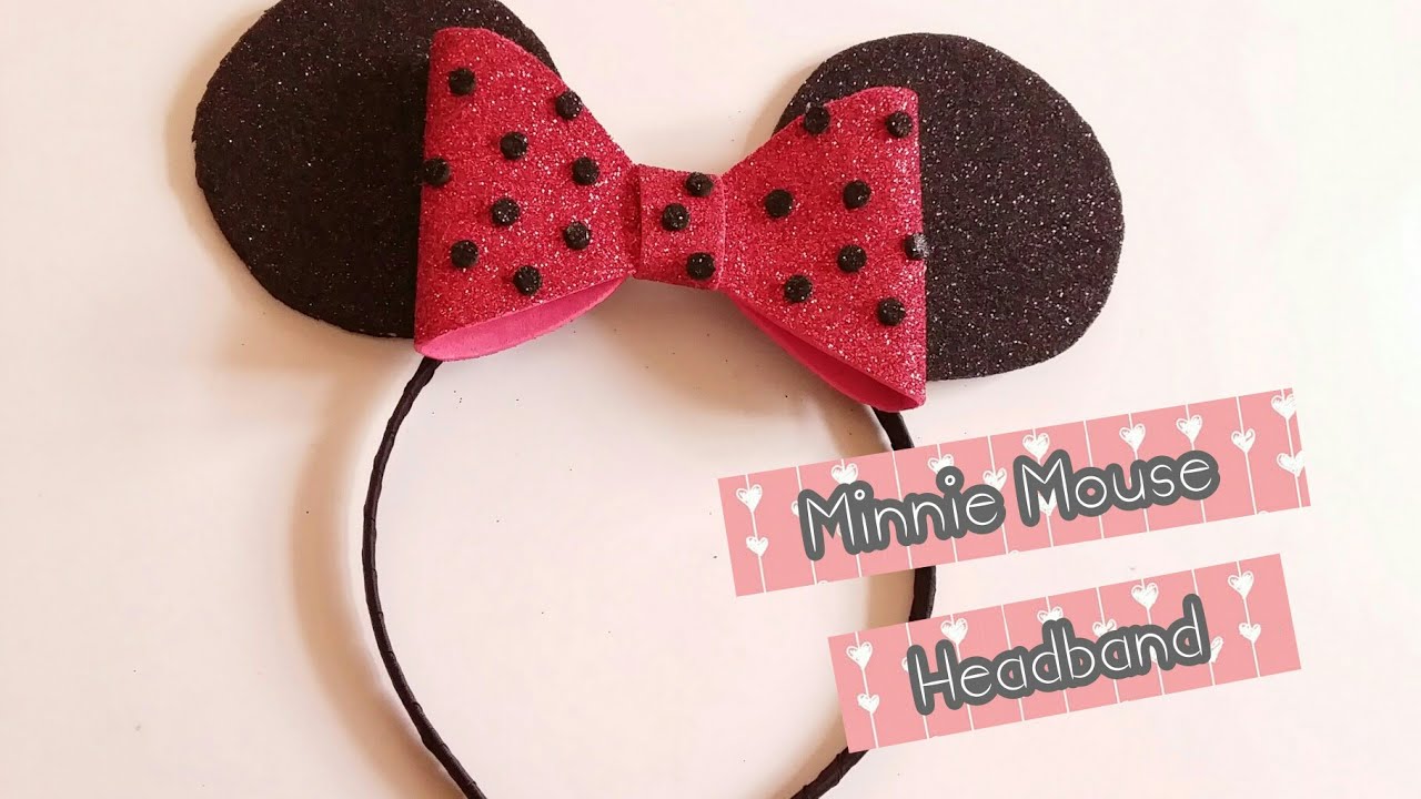 DIY Headband | How to Make Minnie Mouse Ears Head Band | no sew Hair Band