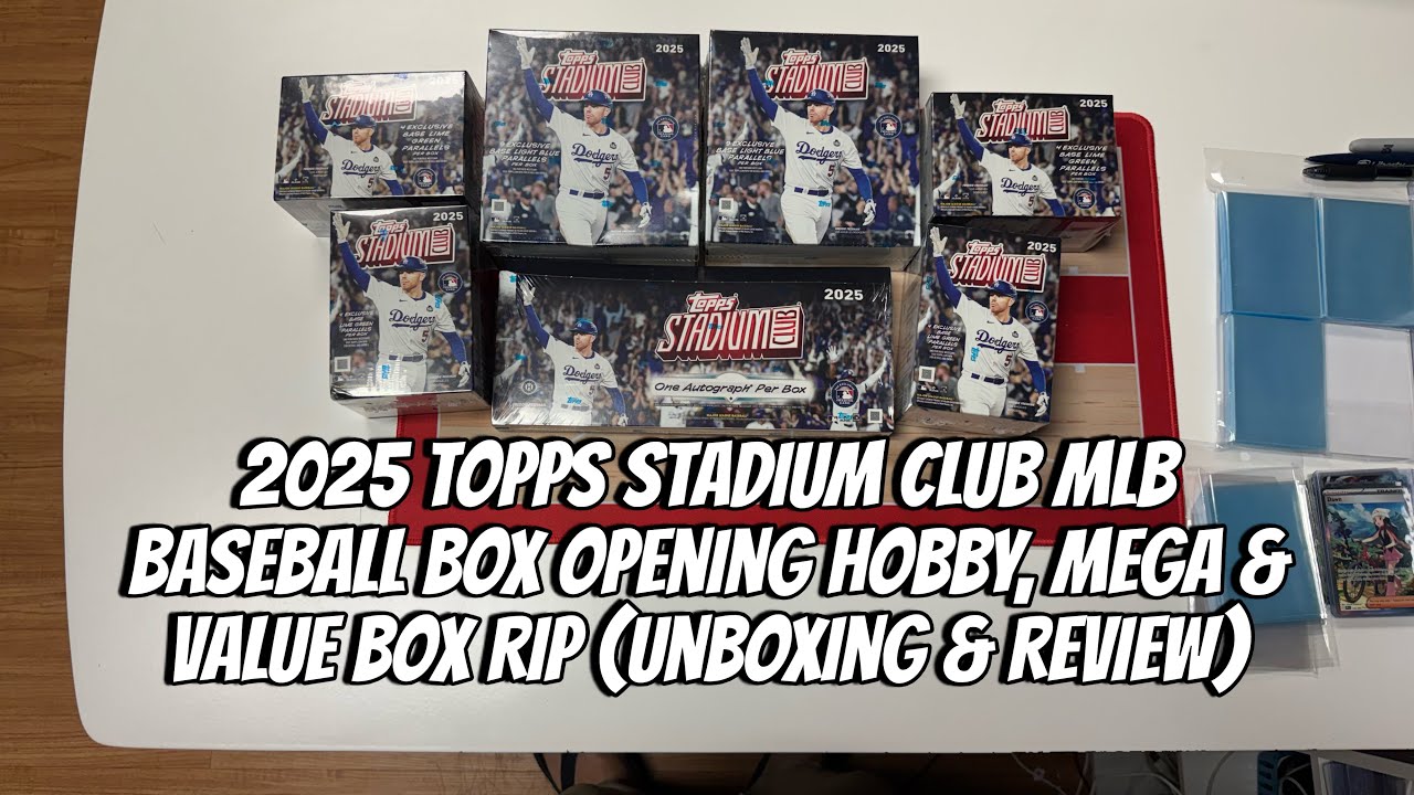 2025 Topps Stadium Club MLB Baseball box Opening Hobby, Mega & Value Box Rip (Unboxing & Review)
