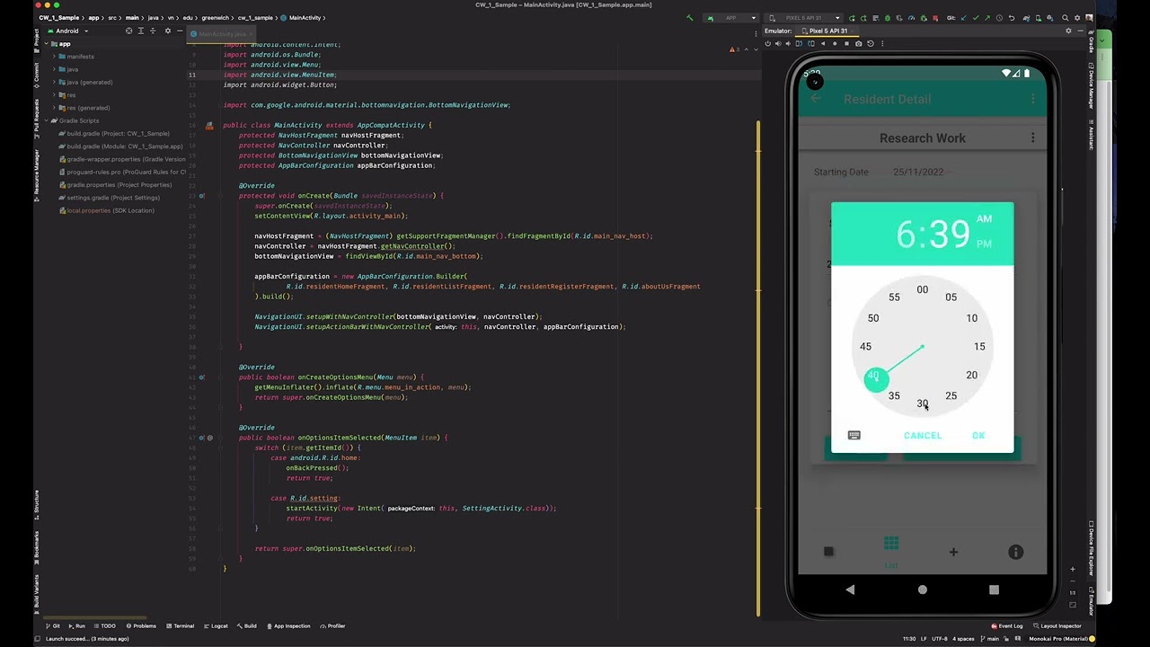 Mobile Application Design and Development Demonstration