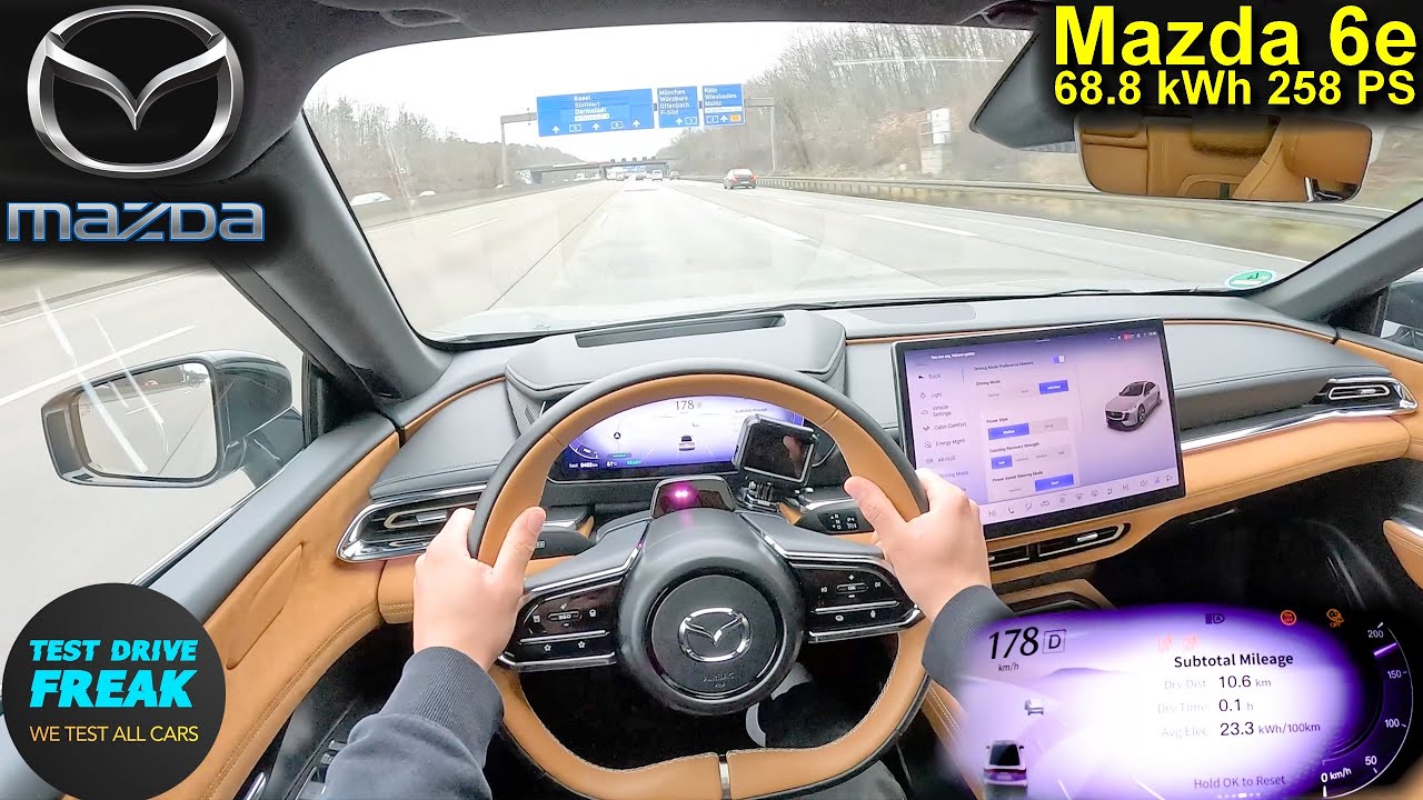 2025 Mazda 6e Takumi Plus (258 PS) TOPSPEED POV ⚡ Autobahn Drive | Electric Sedan Top Speed Test
