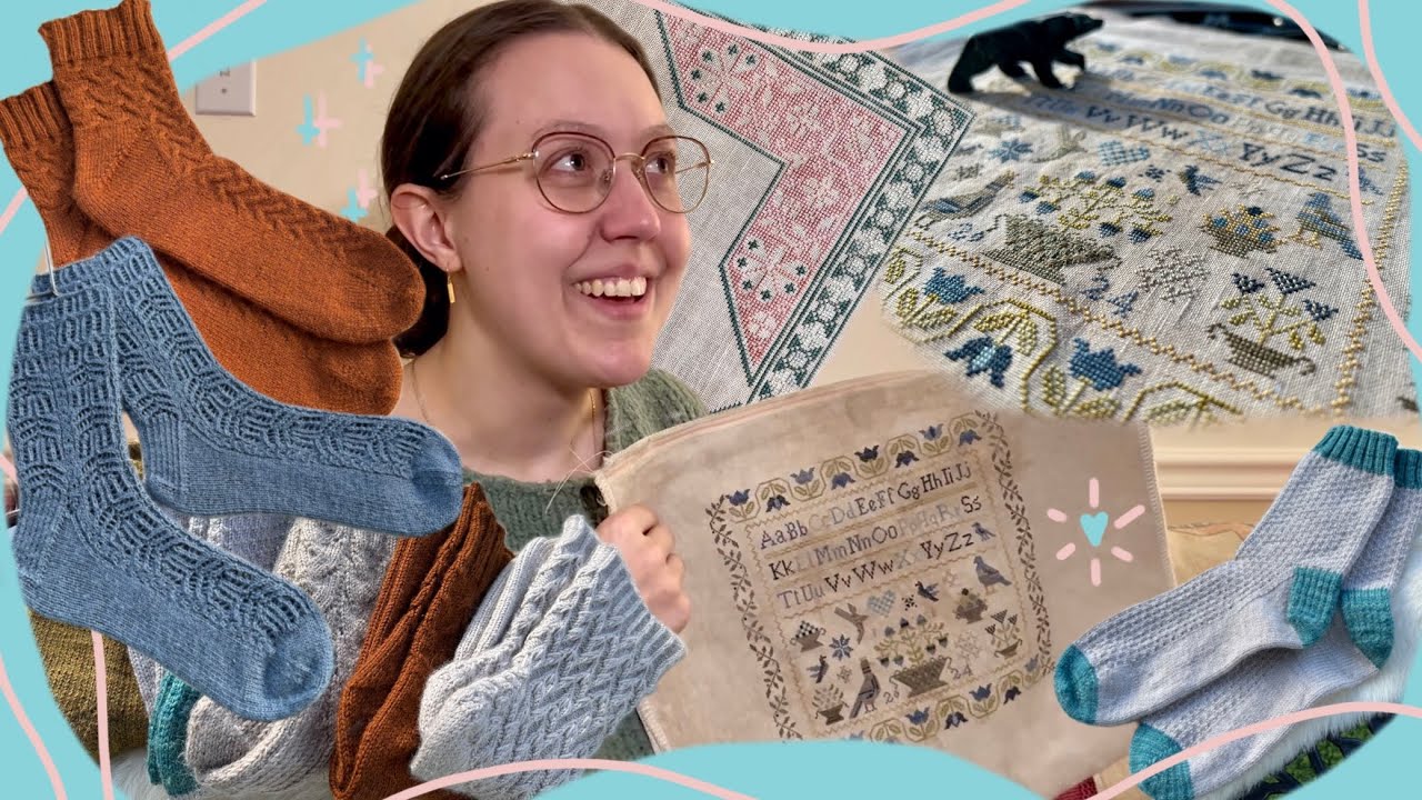 Flosstube #4 - Stitching, Grandparents and LOTS of Socks 🪡👵🏻🧦