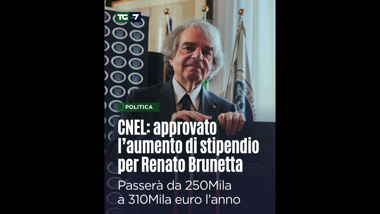 CNEL: approvato l&rsquo;aumento di stipendio per Renato Brunetta