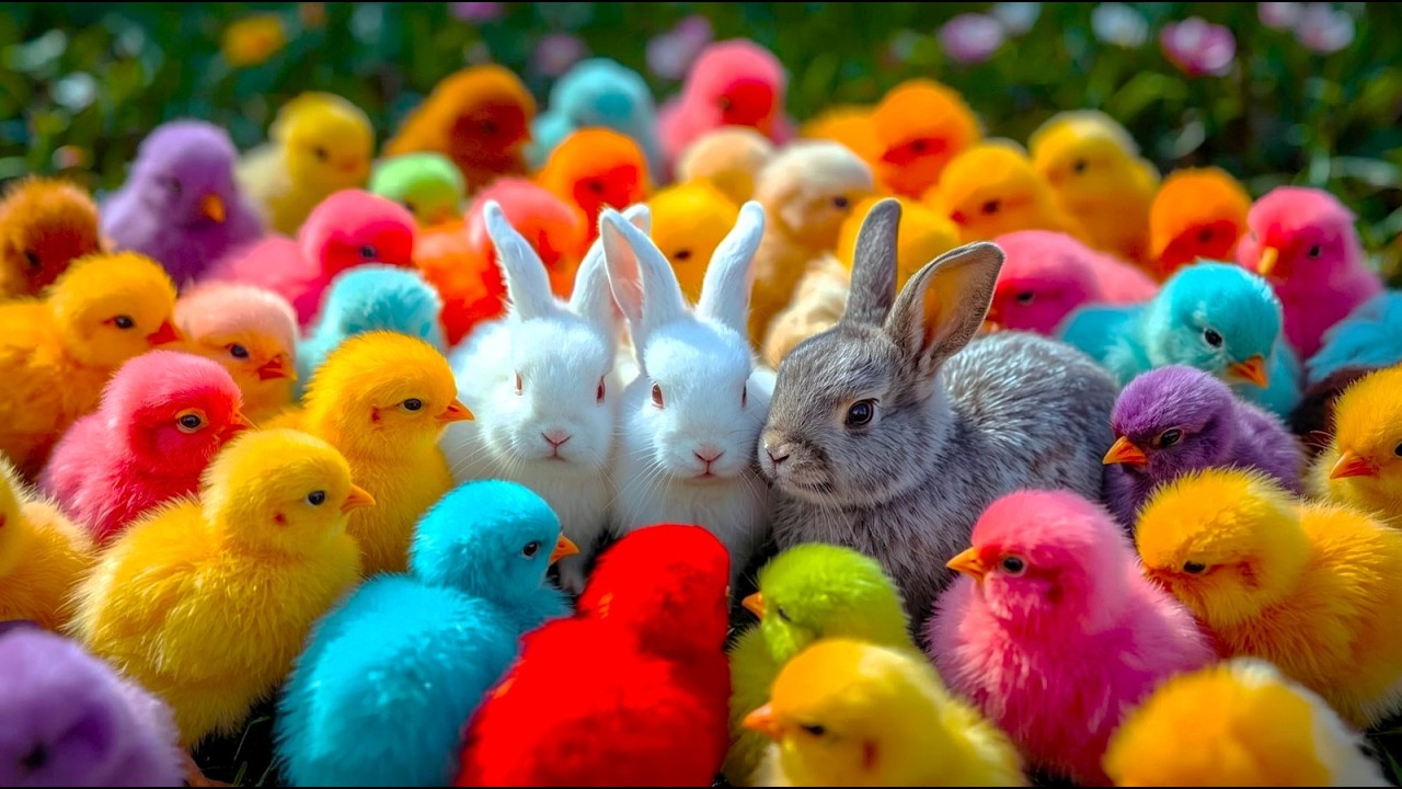 tangkap Ayam Lucu, ayam warna warni, ayam rainbow, kelinci lucu, bebek lucu, ikan koi, Hewan Lucu