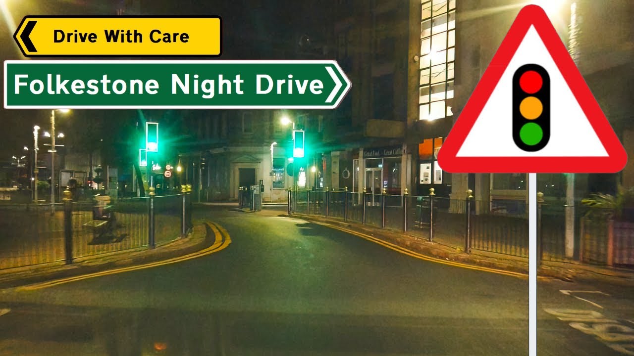 Driving Folkestone at Night