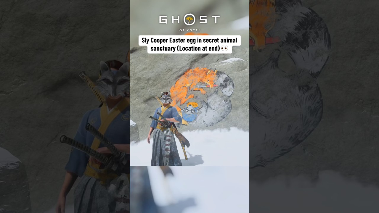 Sly Cooper Easter egg inside secret animal sanctuary in Ghost of Yotei