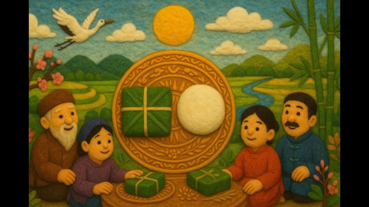 The Legend of Banh Chung and Banh Day 🌾✨ | Vietnamese Folktale Animated for Kids