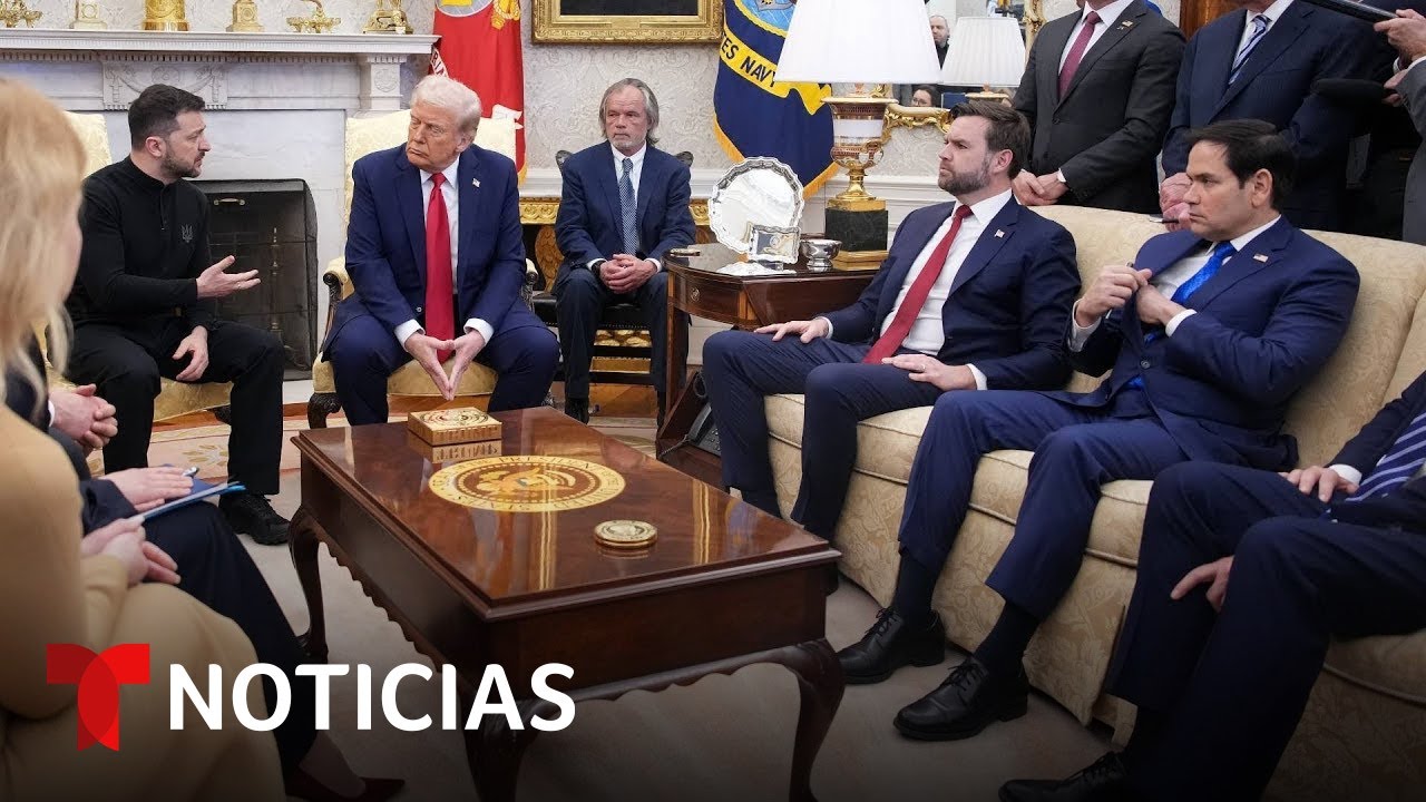 Los gritos, un empujón y más: la crónica del altercado entre Trump y Zelenskyy | Noticias Telemundo