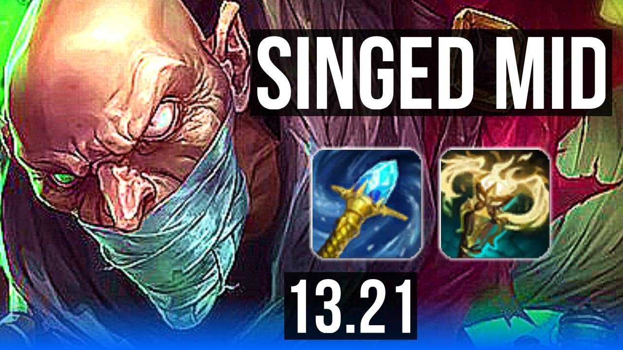 SINGED vs SYLAS (MID) | Rank 3 Singed, 4/0/8, 300+ games | KR Master | 13.21