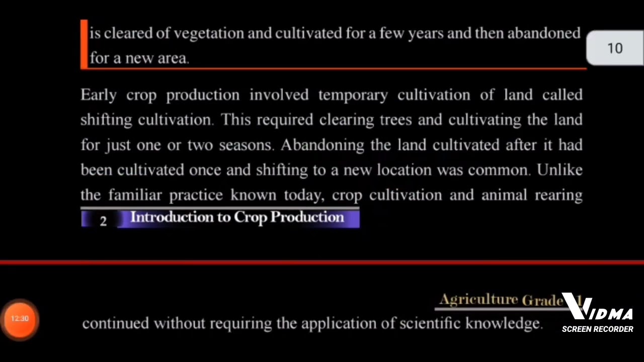 grade 11 agriculture  unit 1 part 1