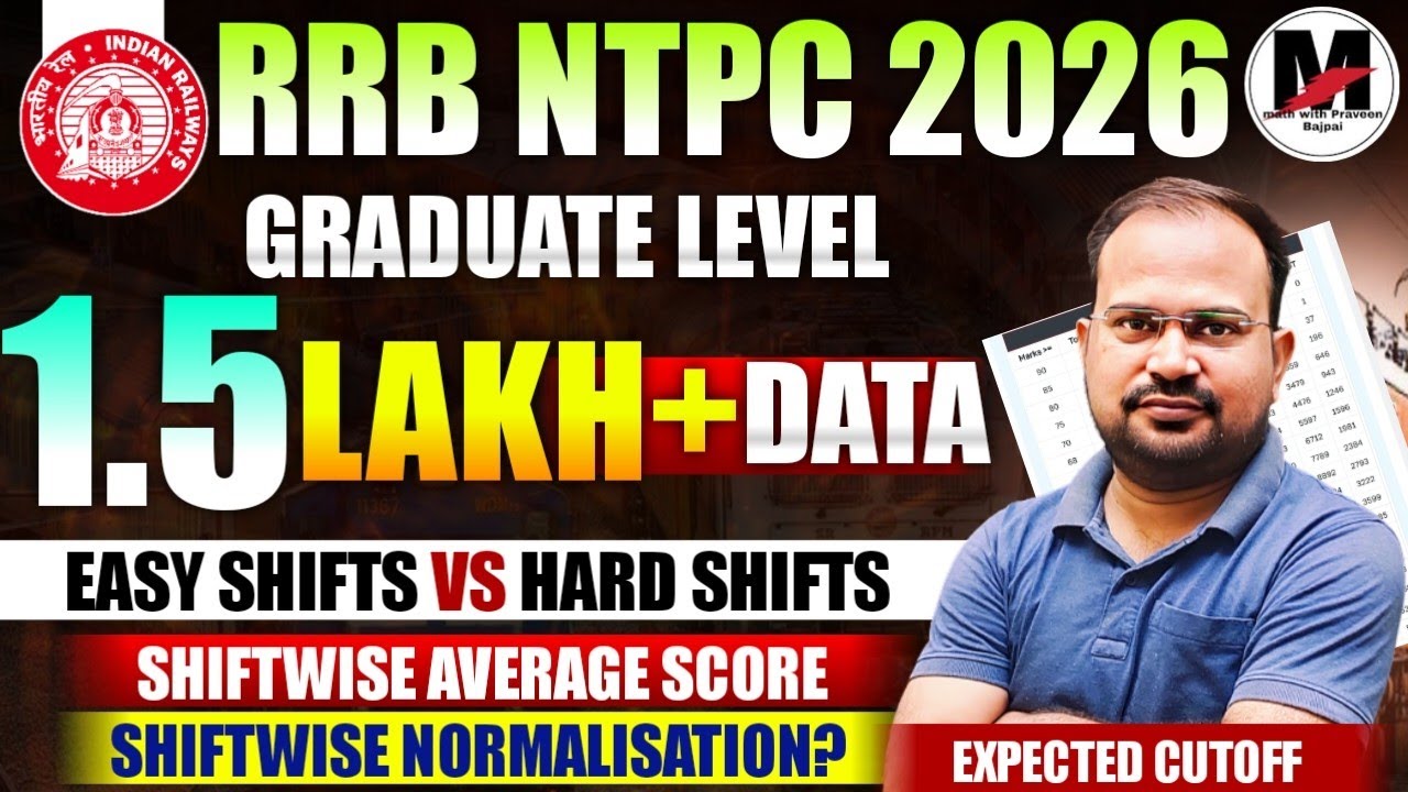 RRB NTPC 2026 | Более 150 000 данных | Значительные изменения в результатах | Нормализация по сме...