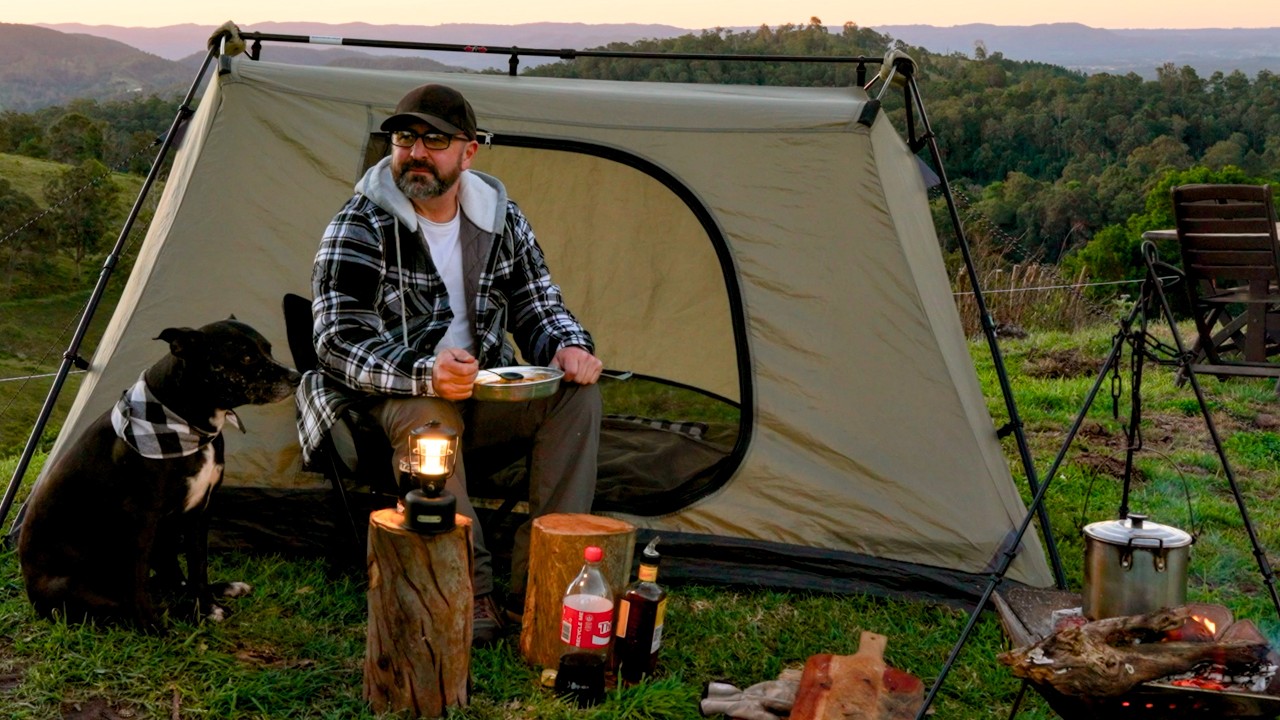 Delicious Campfire Cooking On A Mountain | ASMR Camping Experience