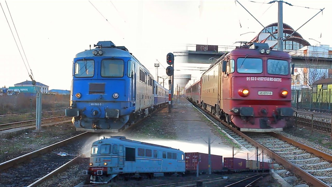 Sunset Trains in Bacau Station - March 17th, 2017