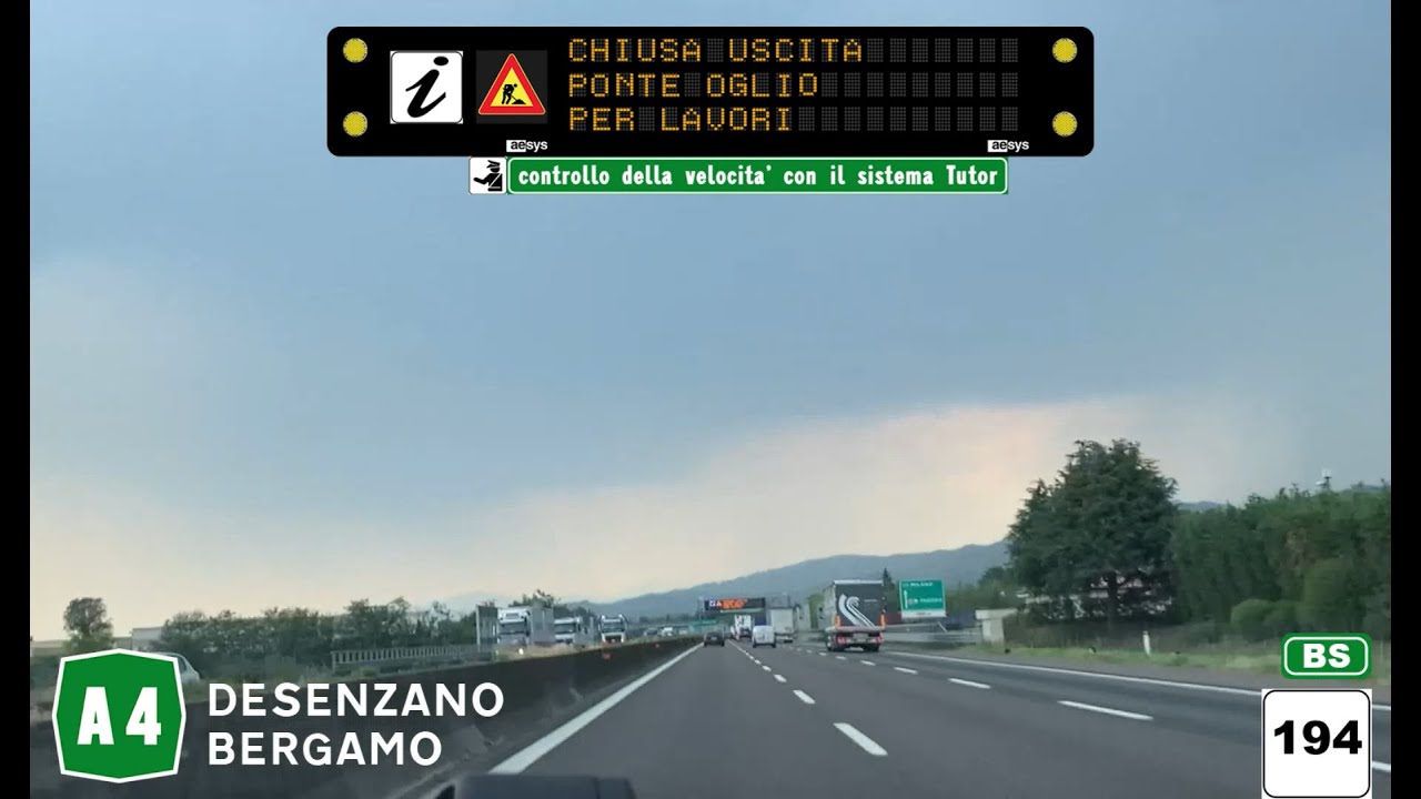 A4 | Autostrada Serenissima | DESENZANO - BERGAMO