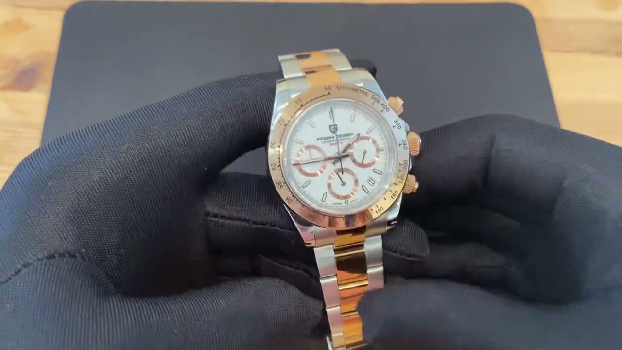 Часы PAGANI DESIGN White Gold, homage ROLEX Daytona, модель PD-1664, 40 mm, отличное качество!