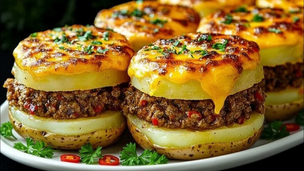 Simple ingredients, fancy result: potatoes and chicken magic!