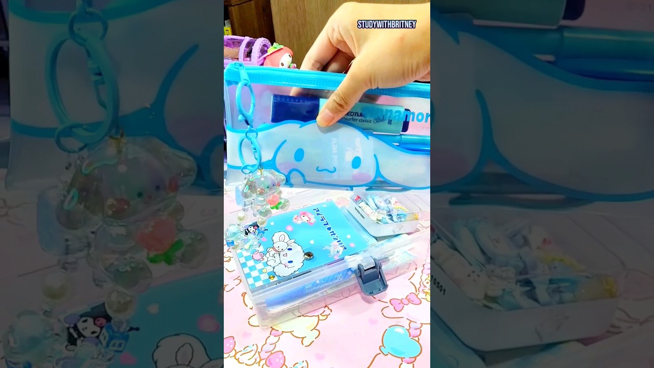 Cinnamoroll Stationery Set 💙💎 #schoolsupplies #blue