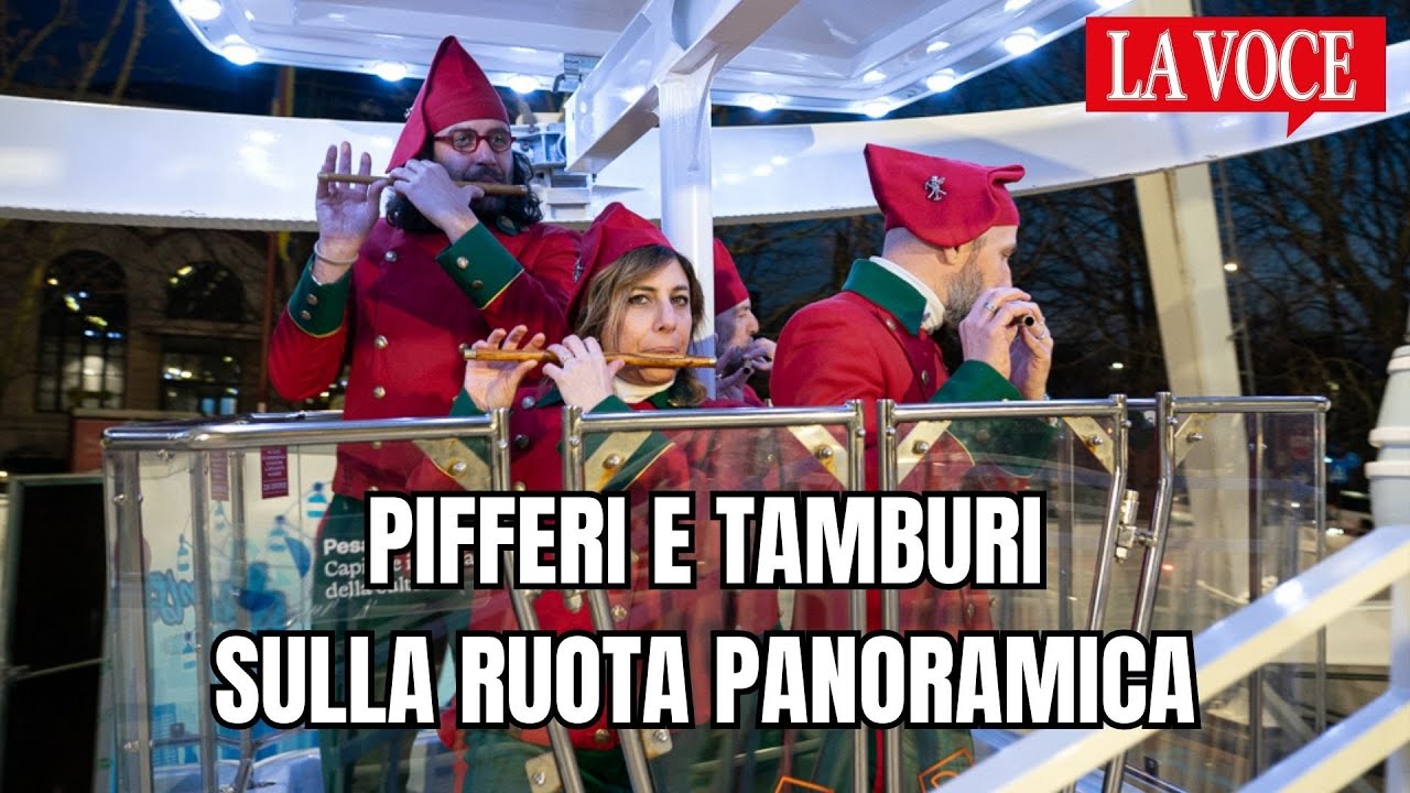 Pifferi e tamburi di Ivrea sulla ruota panoramica