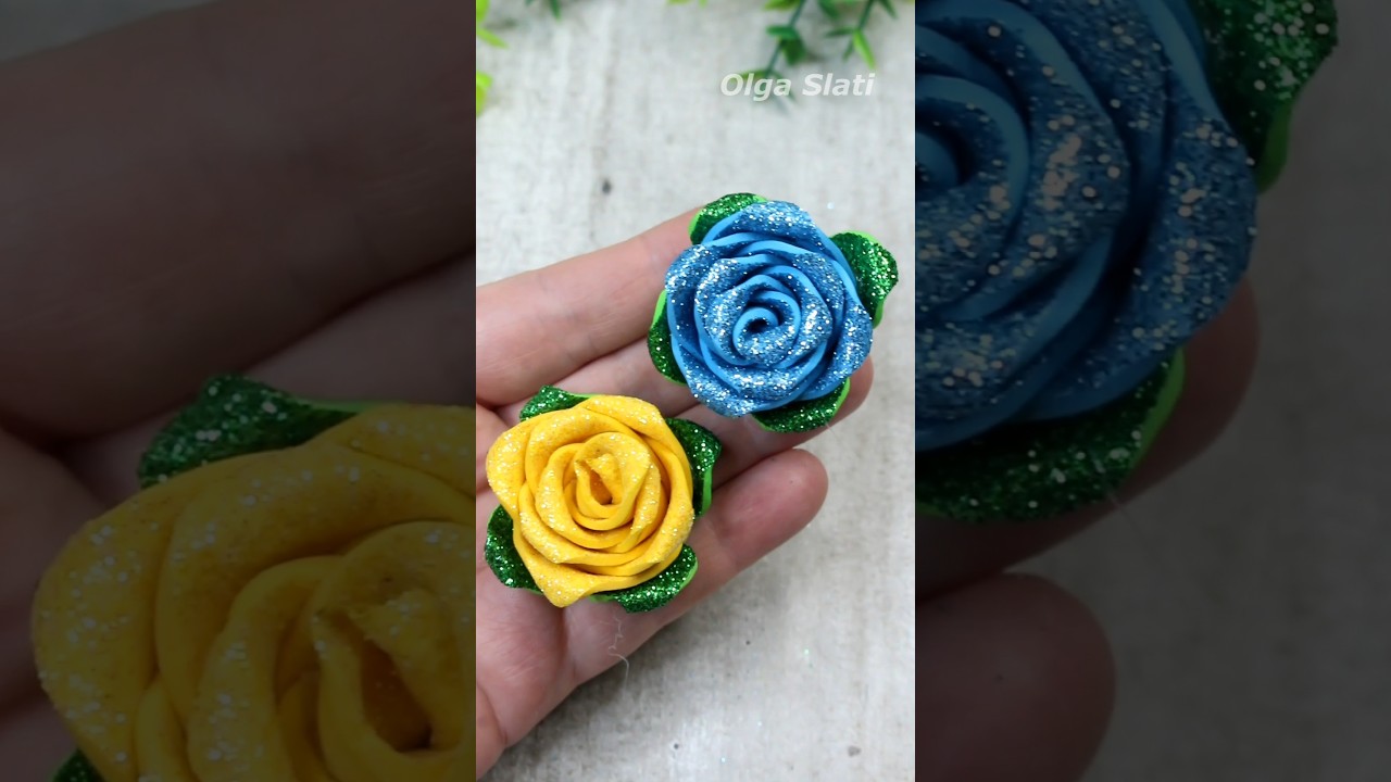 Easy Craft Idea Rose 🌹 Rose Fatte a Mano da Gomma Eva #diy #craft #art #flowers #easy #olgaslati