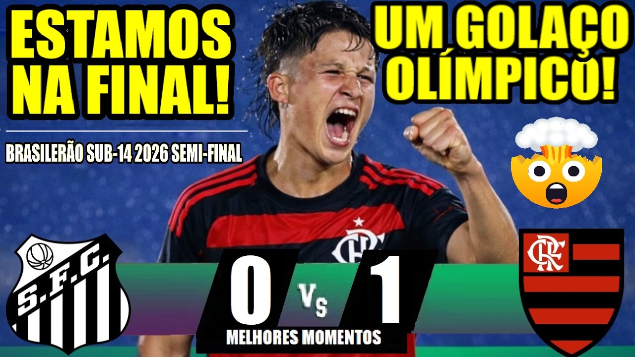 MELHORES MOMENTOS - SANTOS 0x1 FLAMENGO - BRASILEIR&Atilde;O SUB-14 SEMI - GOL DAVI MOURA GOLA&Ccedil;O OL&Iacute;MPICO