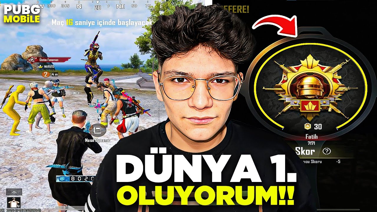 DÜNYA 1. OLUYORUM! RANK SIRA 3 - PUBG MOBİLE