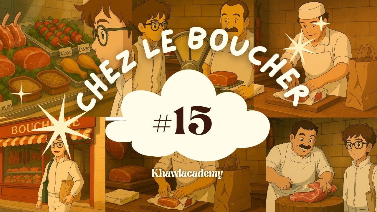 🍖 Lucas chez le boucher – Apprends le vocabulaire de la viande en français 🇫🇷