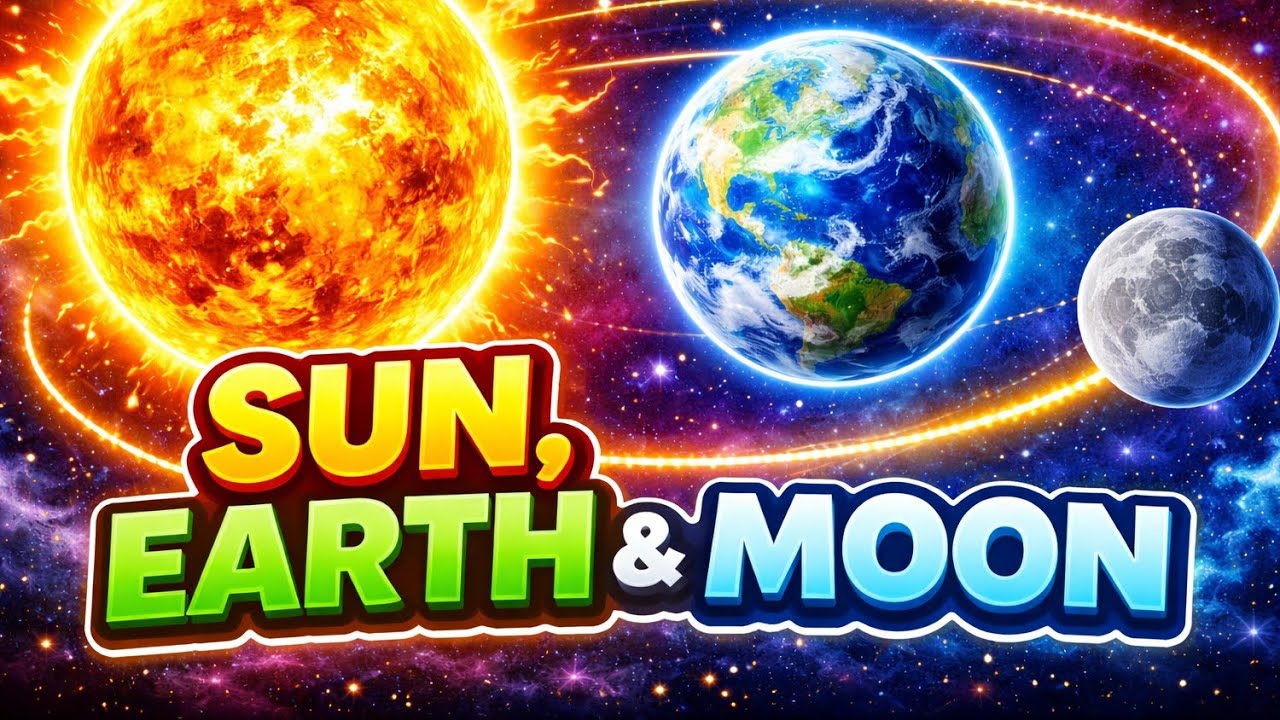 Sun,Earth & Moon