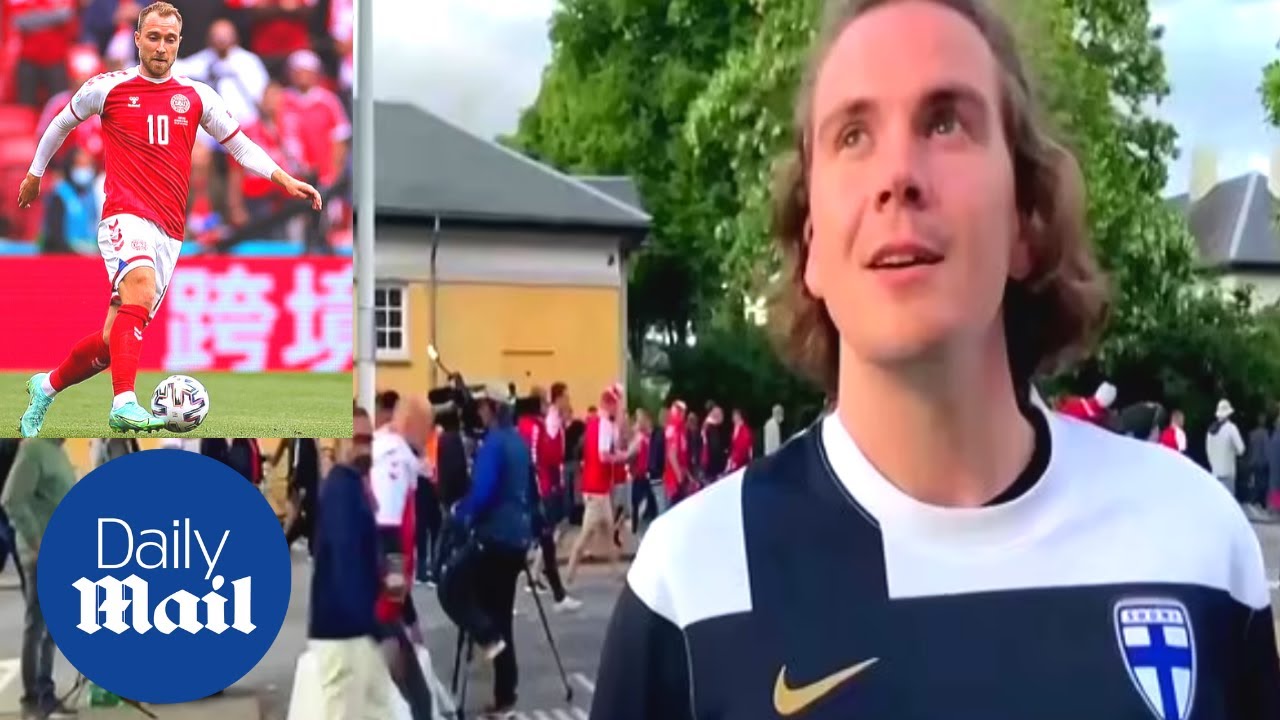 Fans react to Christian Eriksen incident after Finland's win over Denmark in Euro 2020
