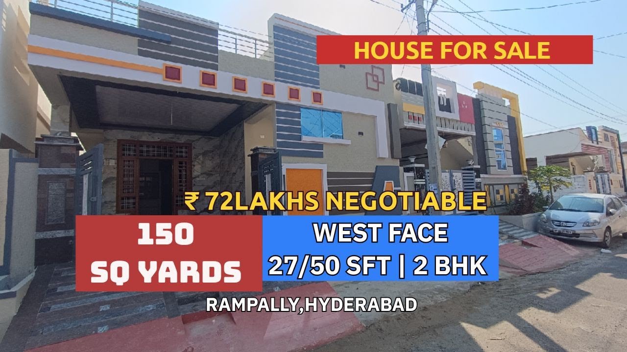HPC-335 || 150 SQ YARDS West face 2BHK independent House for Sale in Rampally Hyderabad 