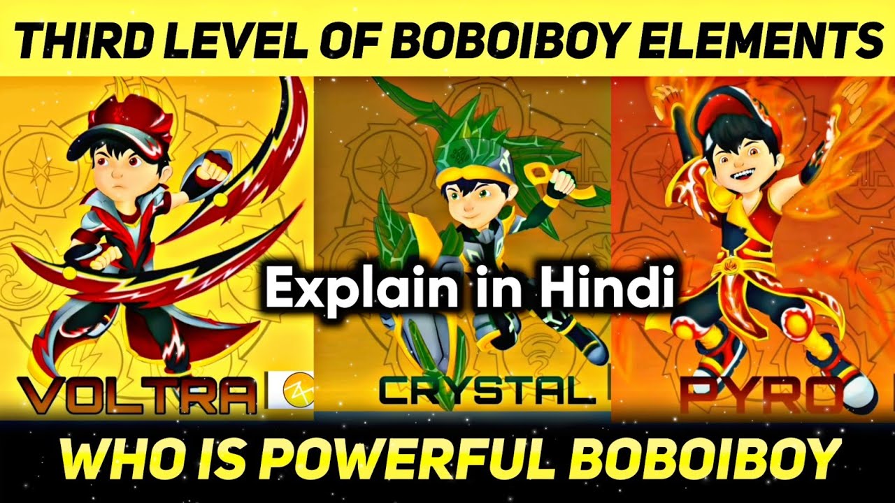 Boboiboy Elements Third Level in Hindi, Who is Powerful third element