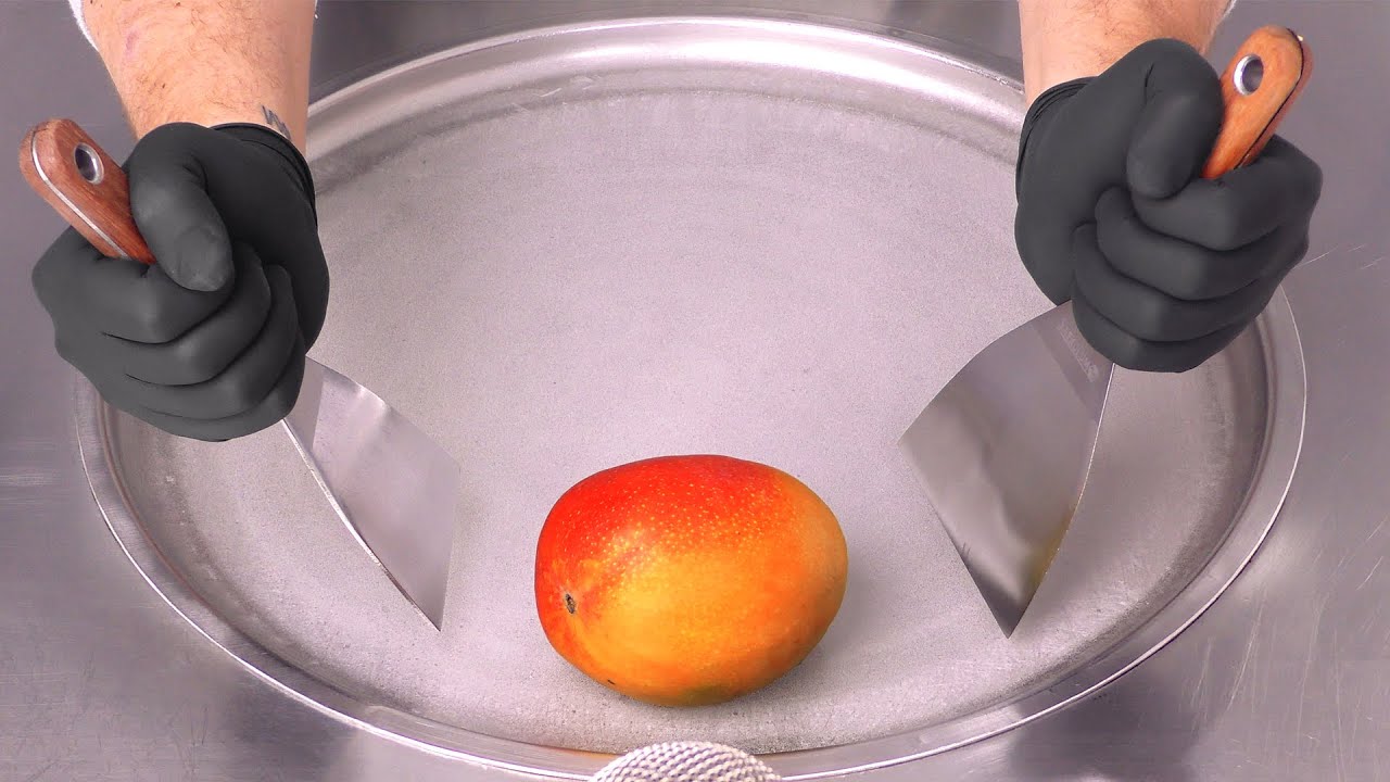 Mango Ice Cream Rolls | Street Food ASMR