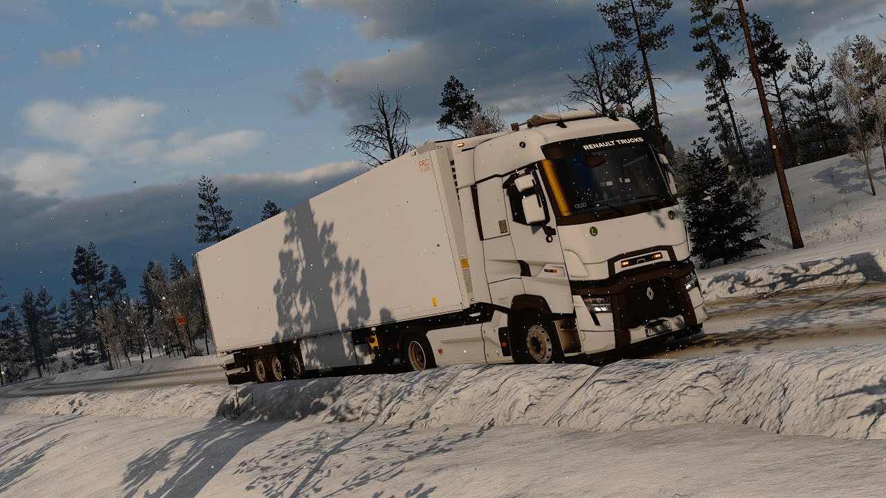 REANULT RANGE T-480 | Pov driving in Finland | Winter | ETS2 1.57 | MOZA R5 | 4K