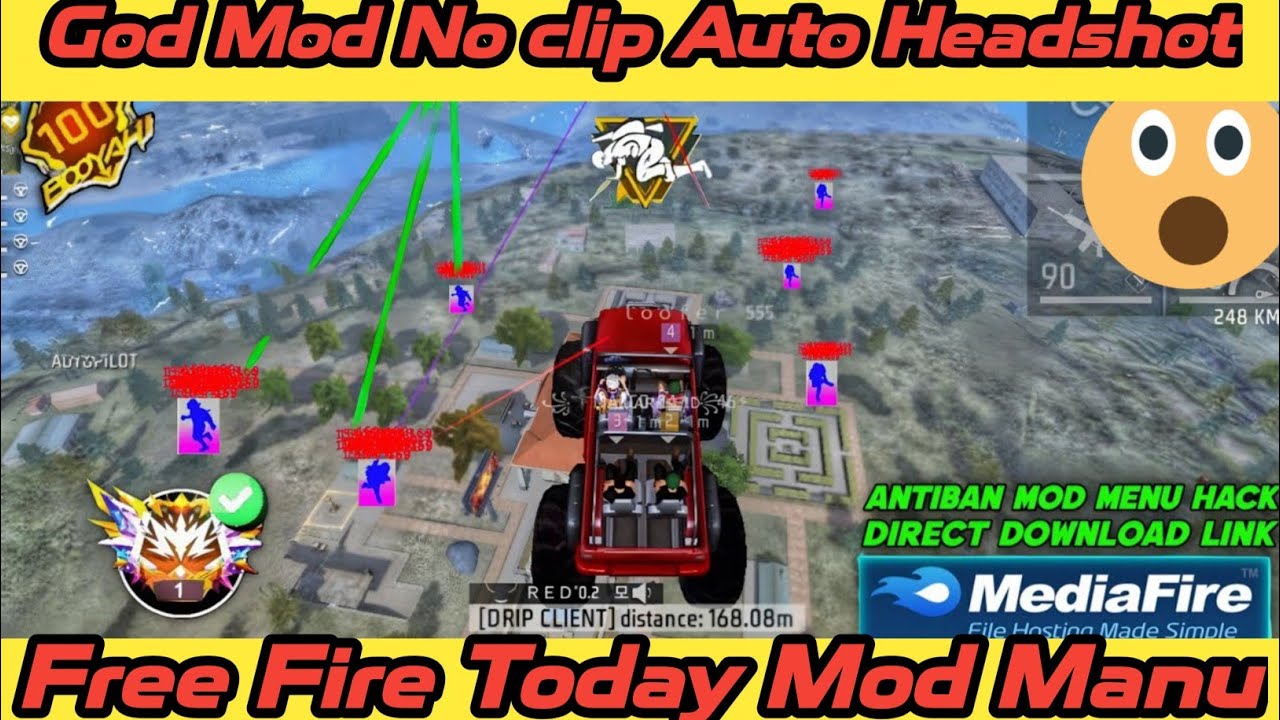 Free Fire Mod Manu Today | Flying+Auto Kill | Free Fire Headshot Hack 🔥 Free Fire Hack