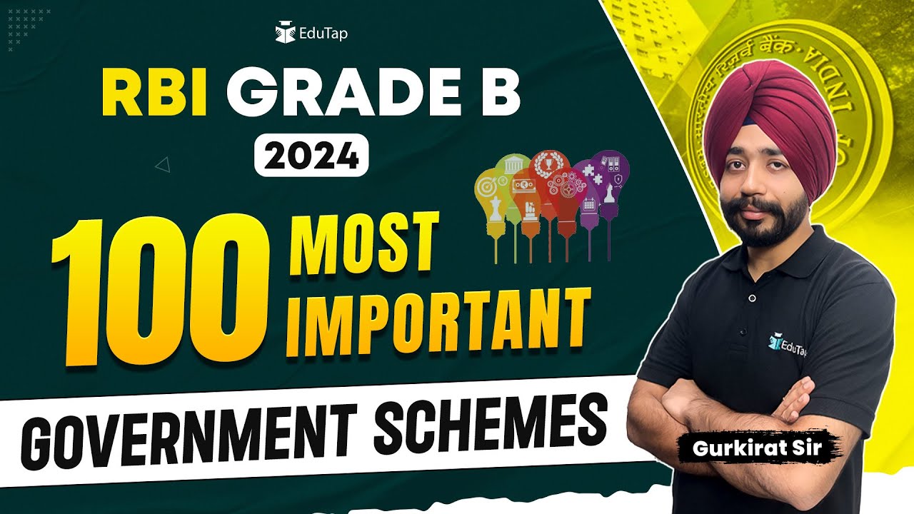 Government Schemes for RBI Grade B 2024 | Important Govt Schemes 2024 | RBI Current Affairs | EduTap