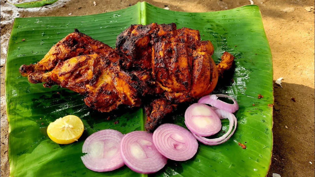 முழு கோழி கிரில்! 🔥🍗 கிராமத்து ஸ்டைலில் சுடச்சுட | Full Chicken Grill Recipe in Tamil