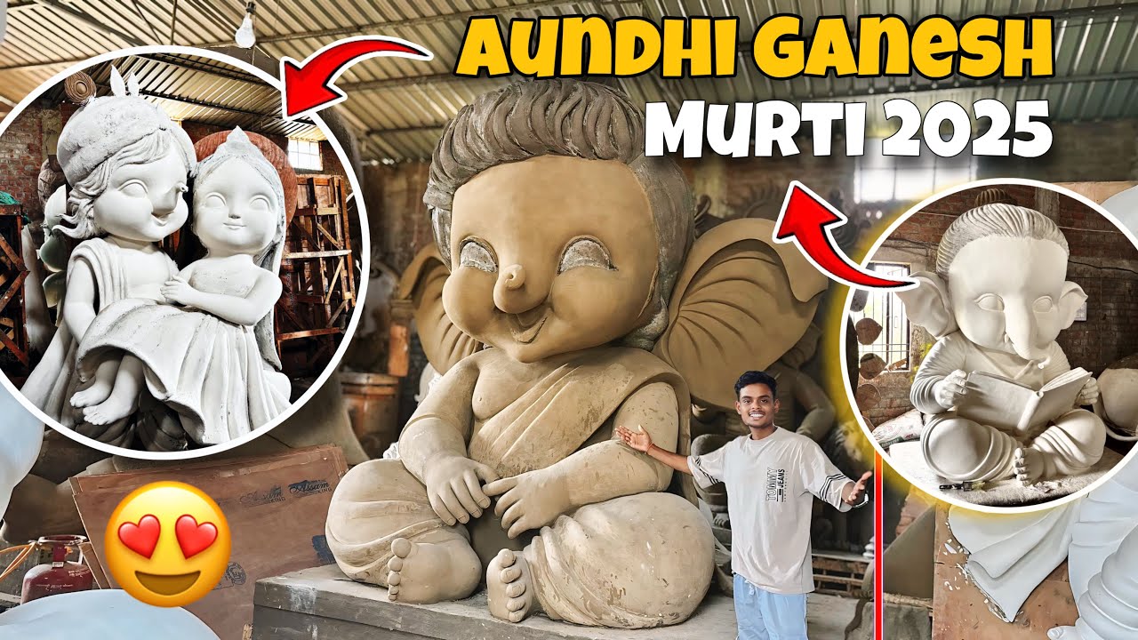 Aundhi Ganesh Murti 2025 | Aundhi Girdhar Chakradhari | #ganeshmurti #raipur #bhilai #durg 