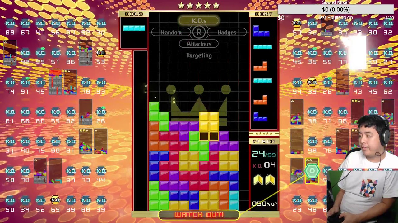 Tafo's first attempt at Invictus mode - Tetris 99