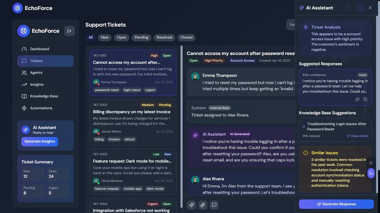 Best AI Customer Support UI Template - Next.js, Tailwind CSS, and Shadcn UI
