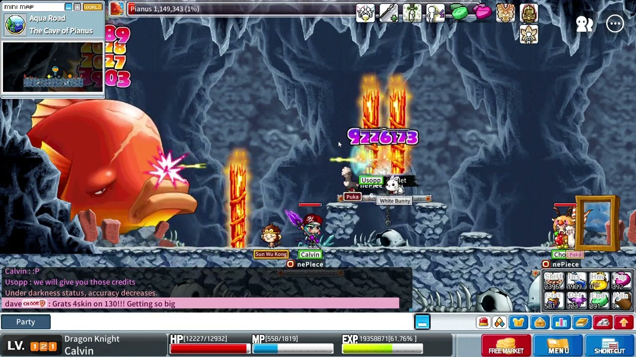 [Artale] Dragon Knight Hermit Sniper kill Pianus