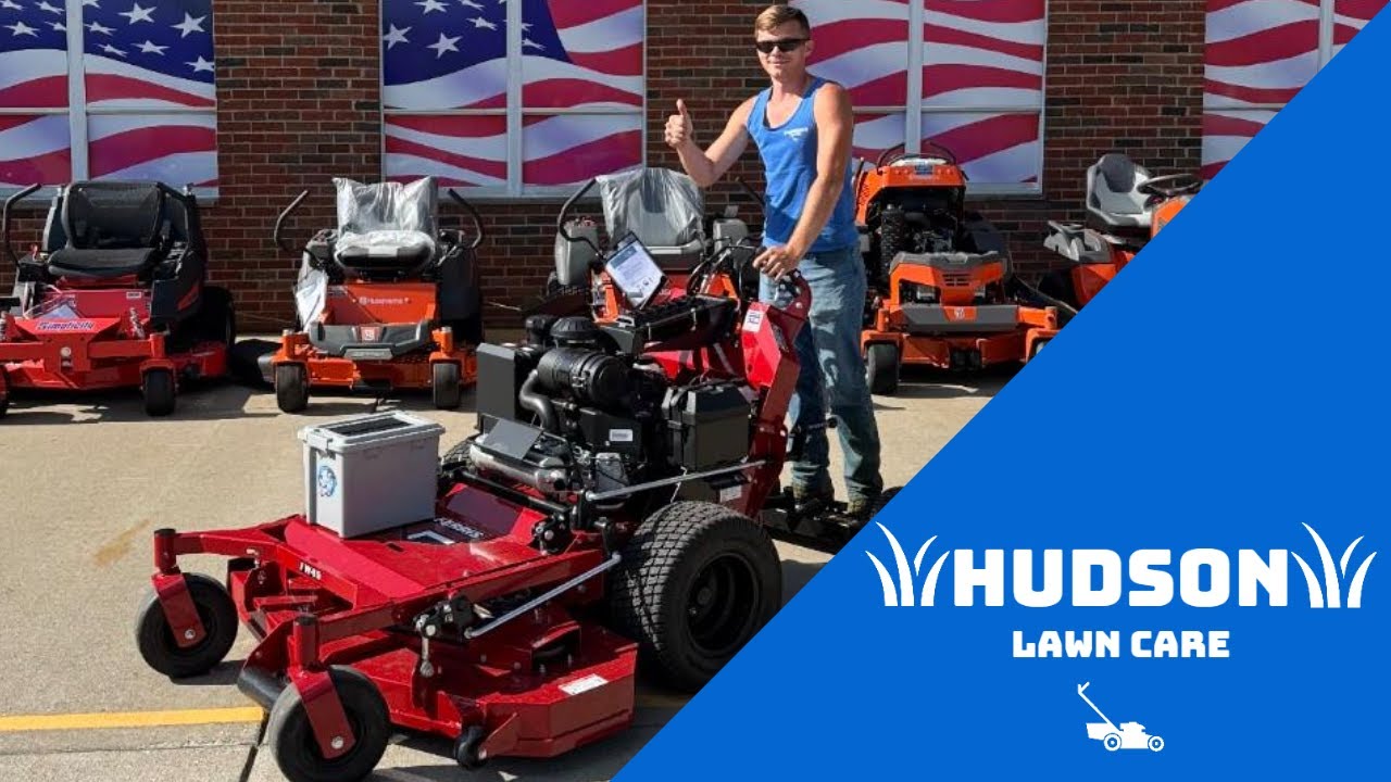 Hudson Lawn Care Vlog 4- New Ferris FW45 walk behind mower