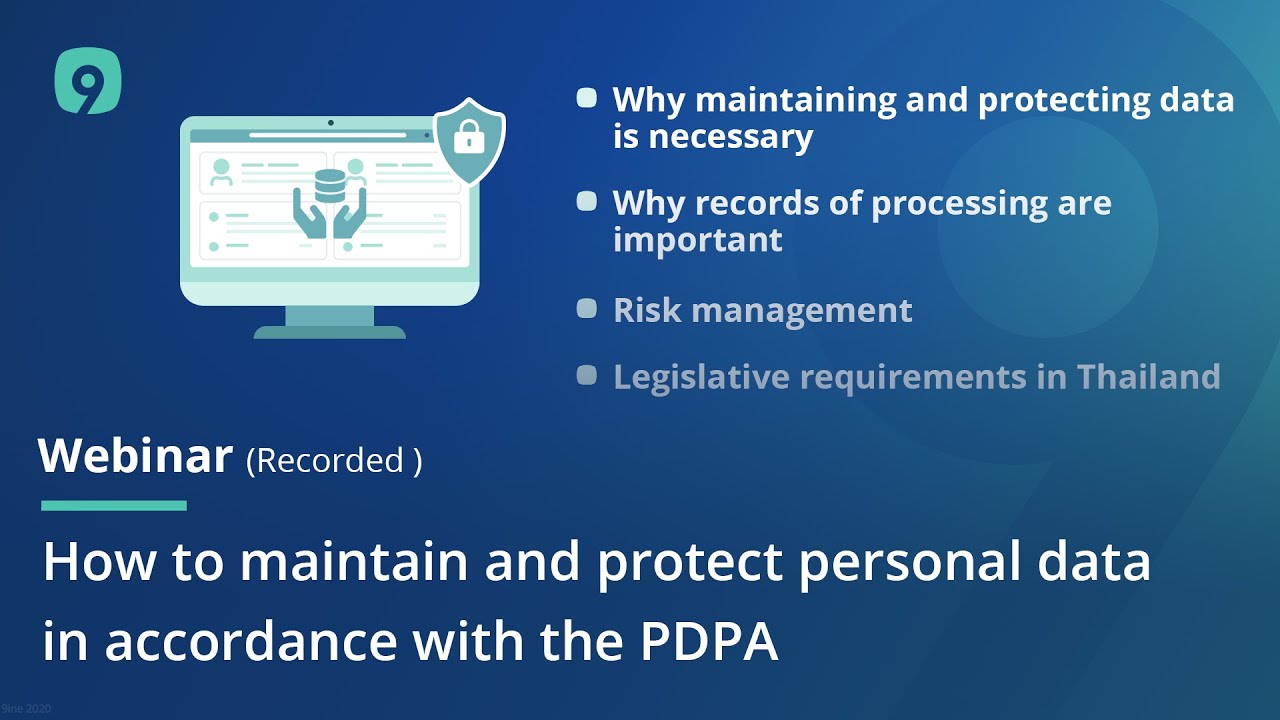 How to maintain and protect personal data in accordance with the PDPA (ISAT Partnership Webinar)