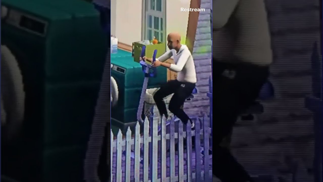 When your sims don't like to  workout/ KevNish  loves the swing & her flower shop Restream Studio