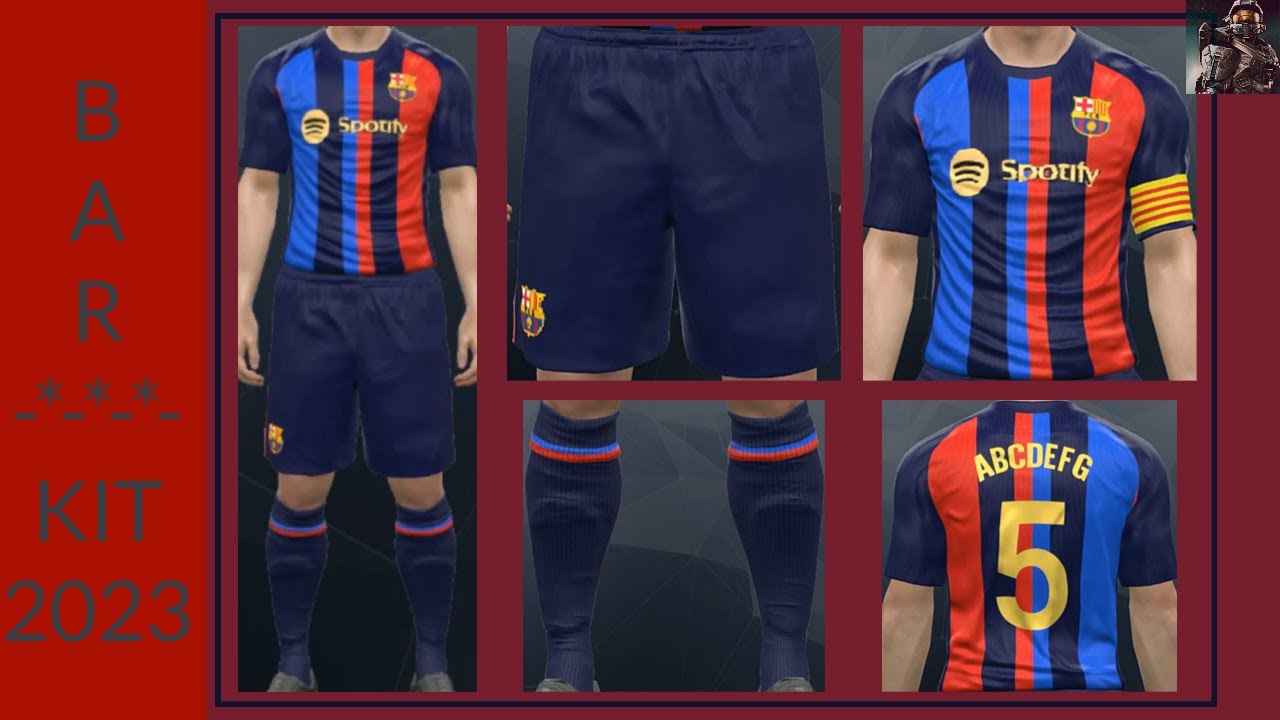 كيفية صناعة طقم برشلونة الأول 2023 في بيس*How to make the first Barcelona's kit 2023 in PES