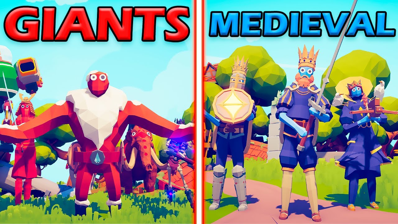 MEGA MEDIEVAL TEAM vs GIANT UNITS TEAM - Totally Accurate Battle Simulator | TABS
