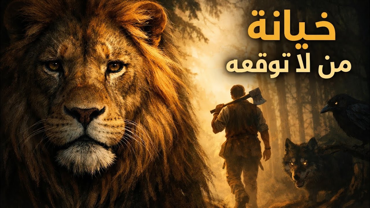 قصة الأسد والحطّاب | صداقة انتهت بخيانة لا تُغتفر